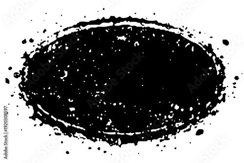 Black ink splash on white background creates a dynamic and bold visual effect for artistic uses in design and crafts