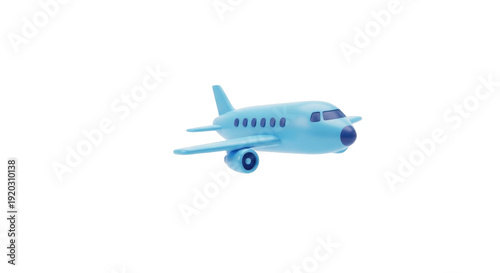 Wallpaper Mural Light blue airplane flying Torontodigital.ca