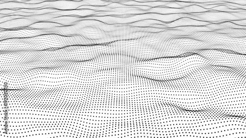 Wallpaper Mural Abstract technology dots wave digital network background. Futuristic technology background 4k stock video . Torontodigital.ca