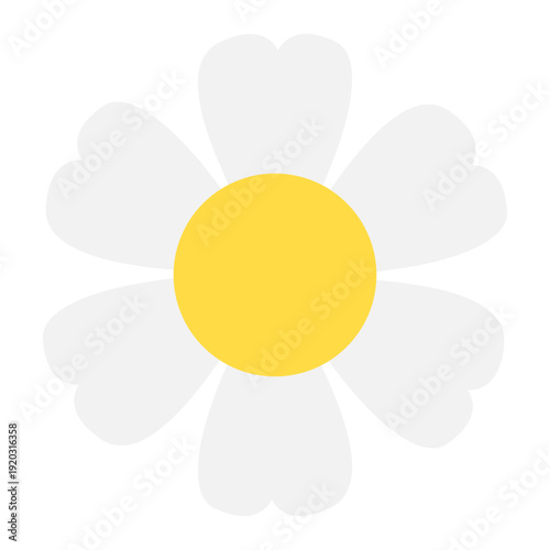Simple White Daisy Flower Icon