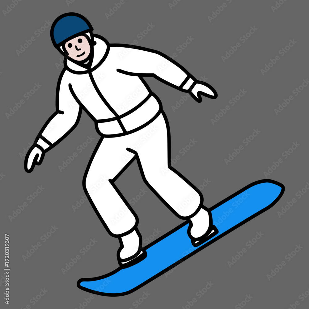 Obraz premium A snowboarder in action, performing a trick on a slope, captured from a dynamic angle with a focus on the athlete's movement