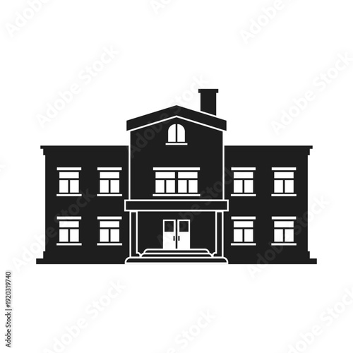 School, bank, college building icon in cartoon flat style. Education house vector illustration on isolated background. College and institute sign business concept.