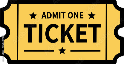 admit one ticket illustration