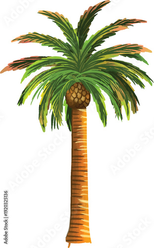 palm tree on white background