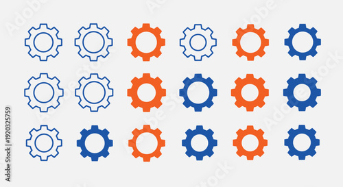 Gears in Various Colors and Styles.