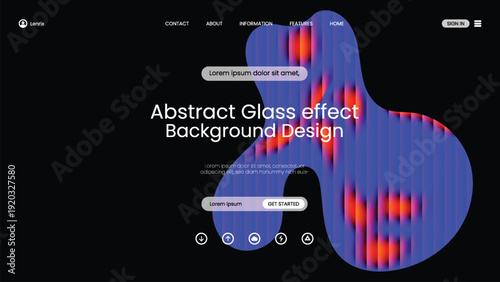 Contemporary Glass Morphism Gradient Background with Fluid Form