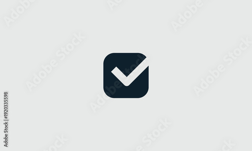 Free Download Simple vector illustration of a dark blue rounded square checkbox containing a white check mark indicating confirmation or selection - GFXLoad