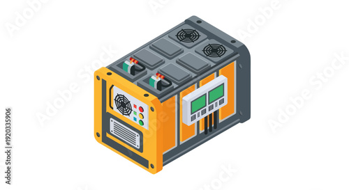 Industrial Control Panel with LED Display.
