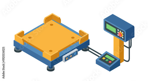 Industrial Scale with Control Panel and Display.