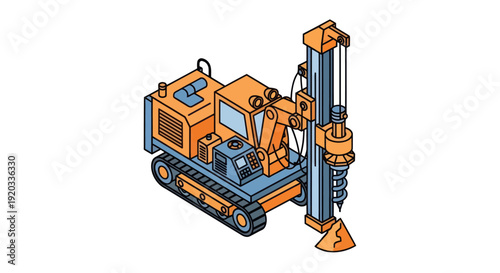 Drilling Rig Machine Heavy Equipment Vehicle.