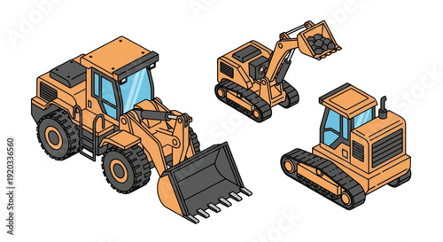 Heavy Machinery Equipment for Construction Sites.