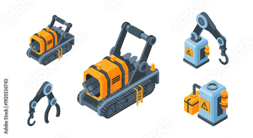 Industrial Robot Arms and Machinery Equipment.