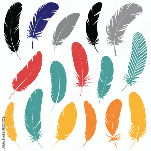 Wallpaper Mural Seamless Feather Vector Pattern Illustration Design Torontodigital.ca