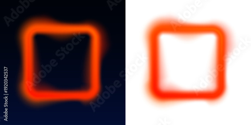 Square neon frames glow with cyan, blue, and purple gradients. Each frame floats independently on a dark surface. Perfect for digital posters, banners, and futuristic UI designs.