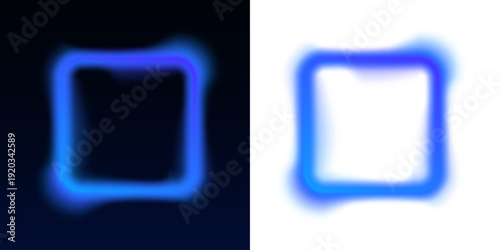 Neon frames with clean geometric lines shine with colorful gradients. Floating softly, they create a futuristic digital look. Perfect for UI elements, banners, and posters.