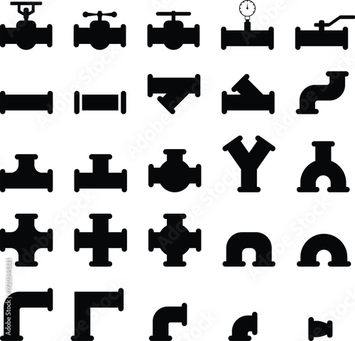 Industrial pipeline with pipe fittings and valve system