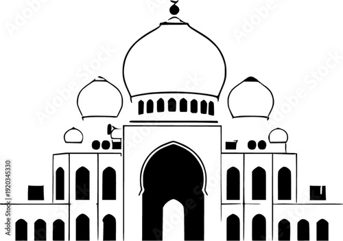 taj mahal vector illustration