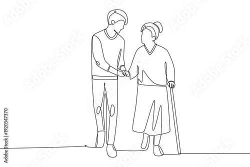 Acts of service concept one-line drawing