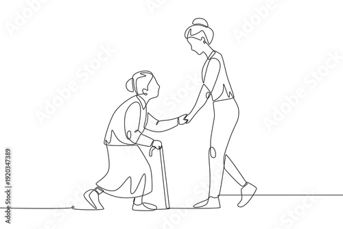 Acts of service concept one-line drawing