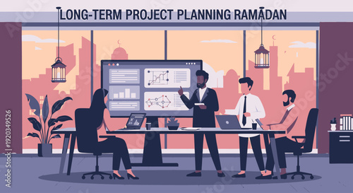 Business team planning a long-term project.