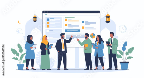 Diverse group of people collaborating.