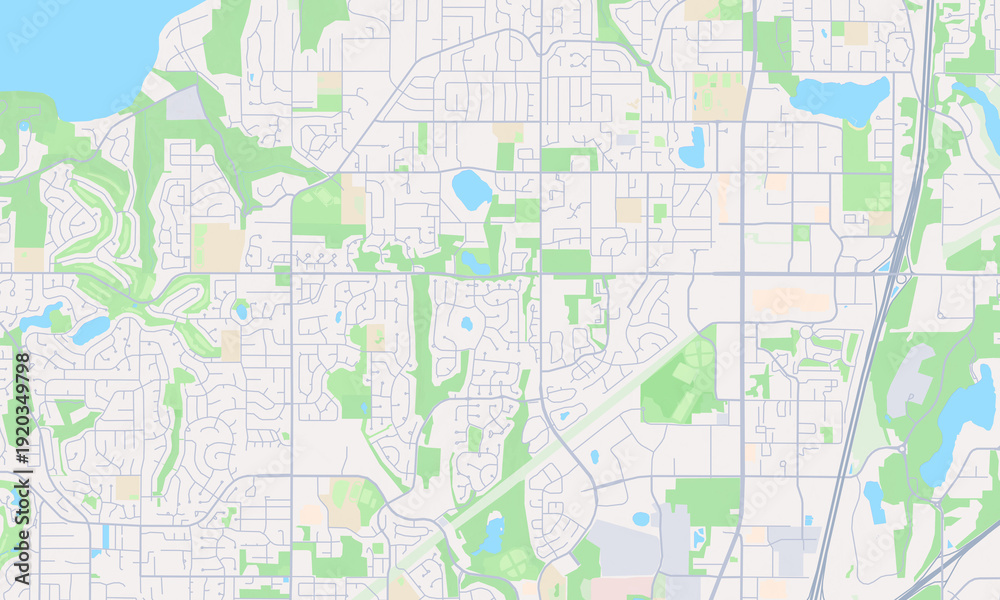 Obraz premium Federal Way Washington map