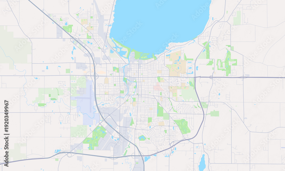 Obraz premium Fond du Lac Wisconsin map