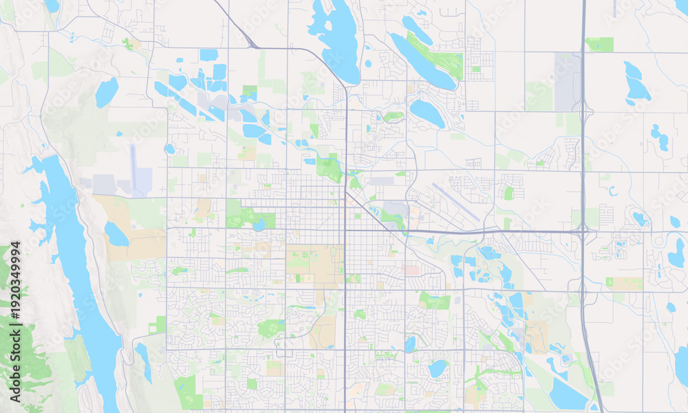 Obraz premium Fort Collins Colorado map