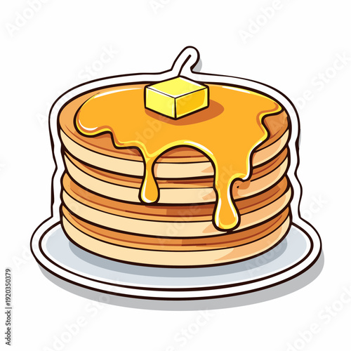 Stack of Pancakes with Syrup.