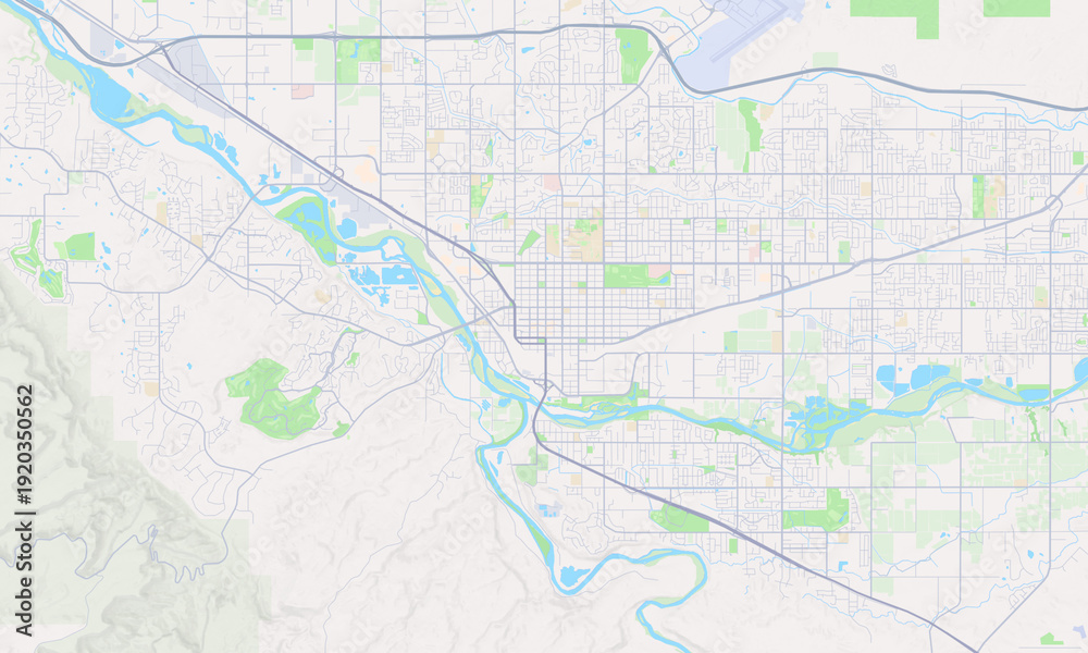 Obraz premium Grand Junction Colorado map