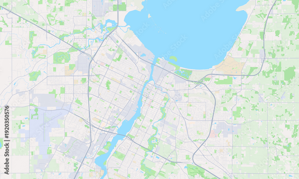 Obraz premium Green Bay Wisconsin map