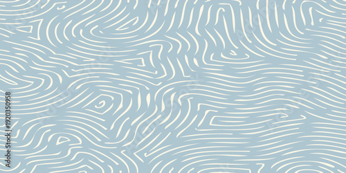 Abstract Organic Pattern of Intertwined Lines on a Soft Blue Background.