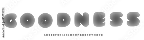 Goodness Decorative Alphabet Bold Puffy Lettering with Futuristic Airbrush Effect for Streetwear Posters Music Album Art Urban Fashion Labels and Aesthetic Digital Content