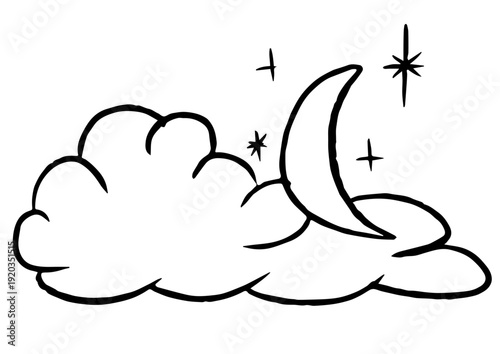 Clouds with moonlight shining on them