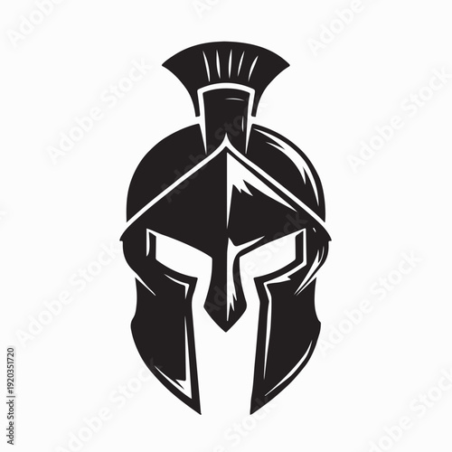 Greek Sparta Warrior Logo Vector Spartan Helmet Military Emblem Design