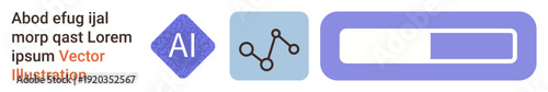 Free Download Technology, artificial intelligence, data analysis, network connection, digital tools, progress tracking. AI logo, network diagram progress bar. Artificial intelligence and technology concept - GFXLoad