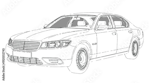 Black and white car sedan vehicle transportation