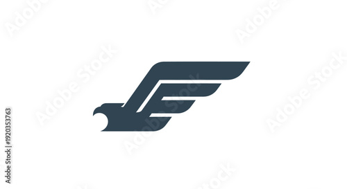 Free Download Modern Eagle Logo Design - Minimalist Bird Icon - GFXLoad