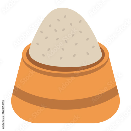 Bag of Grains Staple Food Ingredient Illustration