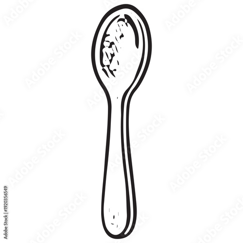 Teaspoon Beverage Stirring Spoon Coffee Cocoa Dessert Utensil Illustration
