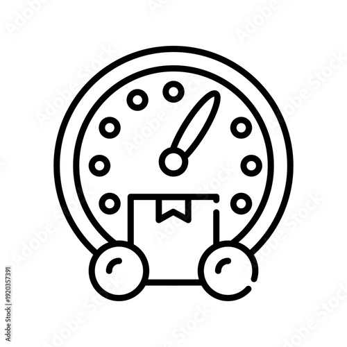 last mile delivery color line icon.