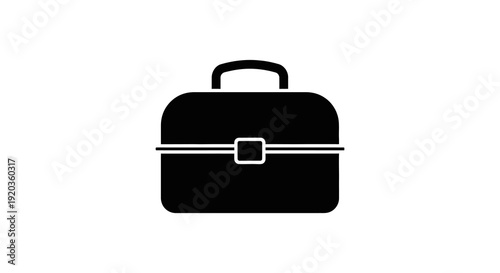 Two briefcase icons presented in contrasting black and white line art styles high quality professional detailed