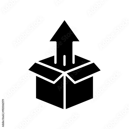 Unboxing color line icon.