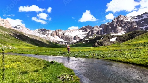 Foto mountain landscape in the alps