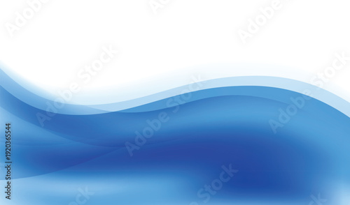 Abstract blue wave background with smooth flowing lines and a gradient effect vector illustration