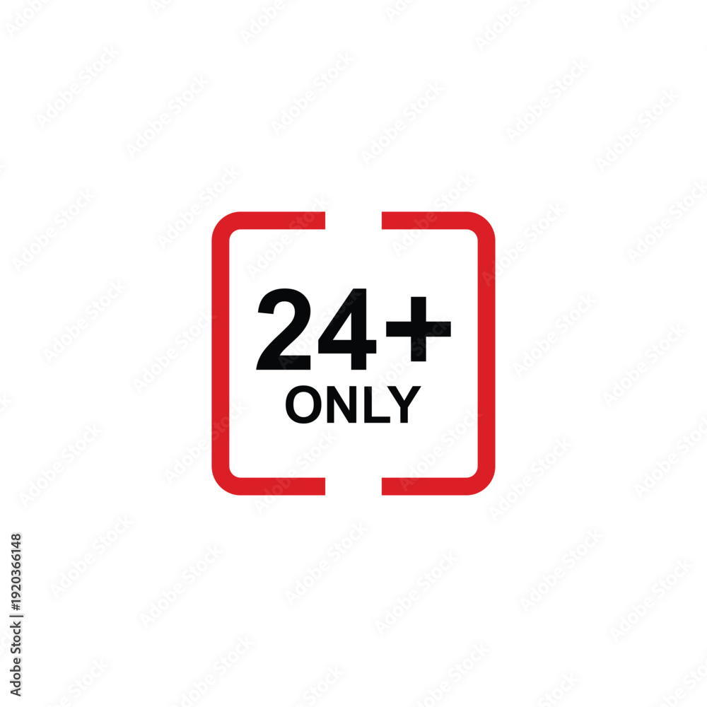 Obraz premium vector logo sets age limit sign, underage restriction, prohibition icon, age icon 1, 3, 6, 12, 14, 17, 18, 21, 24 years and above.