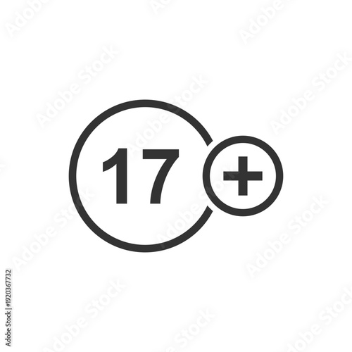 vector logo sets age limit sign, underage restriction, prohibition icon, age icon 1, 3, 6, 12, 14, 17, 18, 21, 24 years and above.