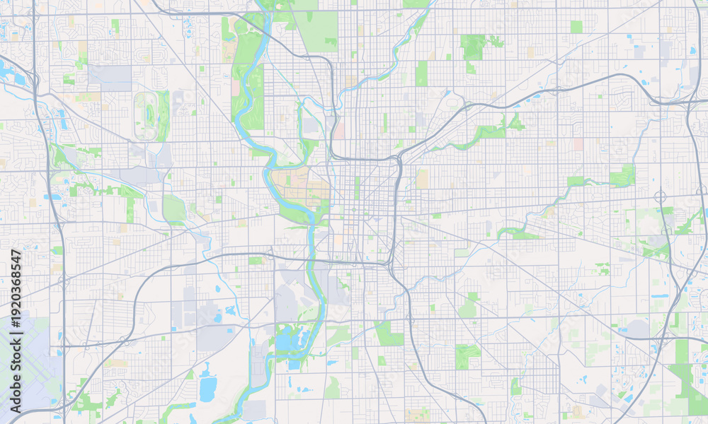 Obraz premium Indianapolis Indiana map