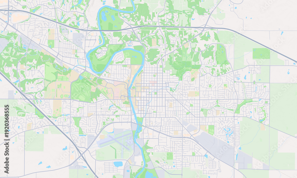 Fototapeta premium Iowa City Iowa map