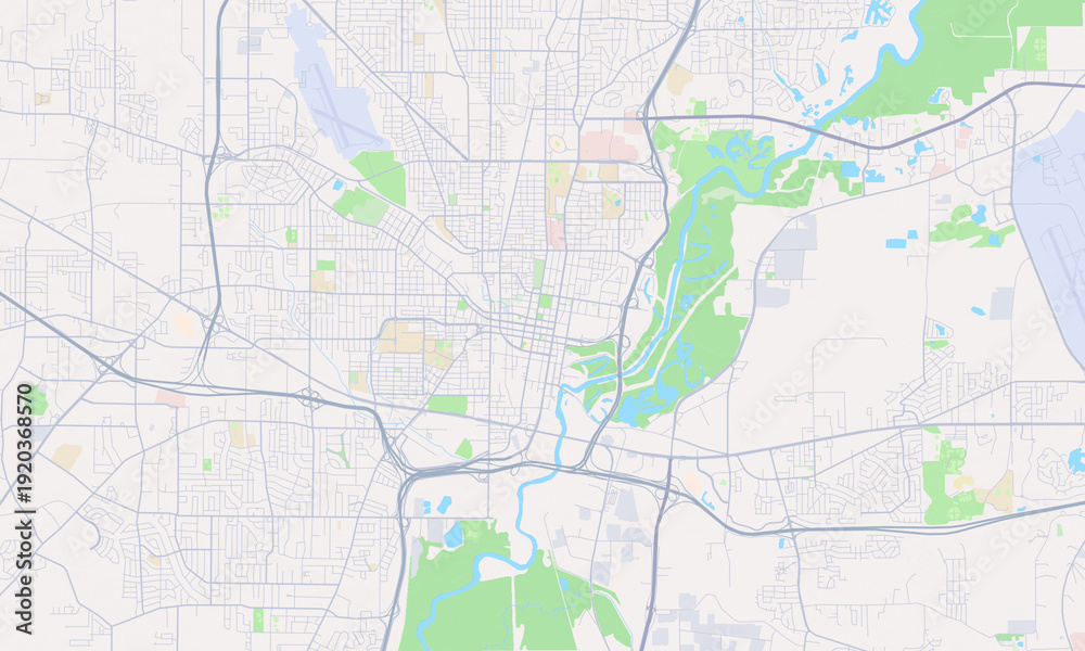 Fototapeta premium Jackson Mississippi map